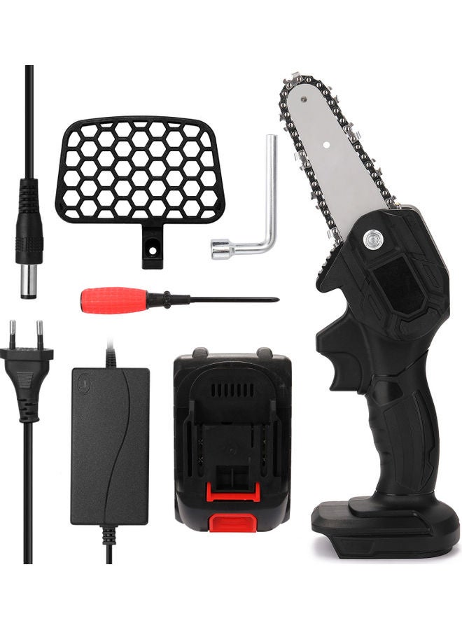 Electric Chain Saw Set Black/Red/Silver