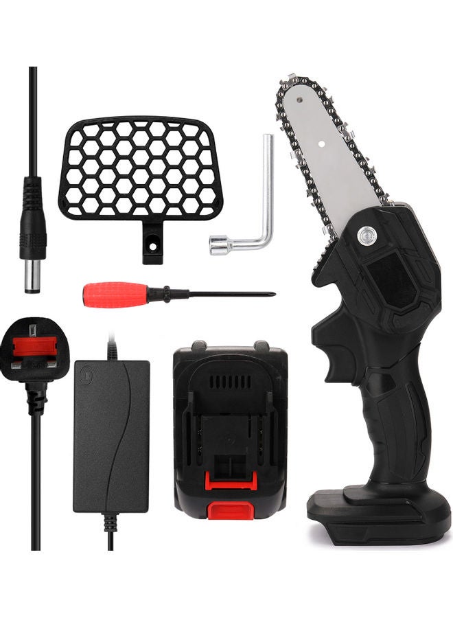Electric Chain Saw Set Black/Red/Silver