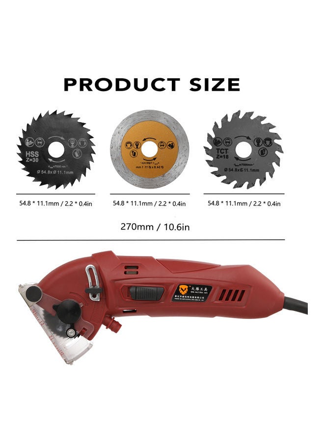 400W Multi-functional Mini Electric Circular Saw Kit Multicolour