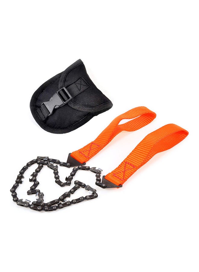 Portable Outdoor Survival Hand Zipper Saw Orange/Black 20x5x10cm