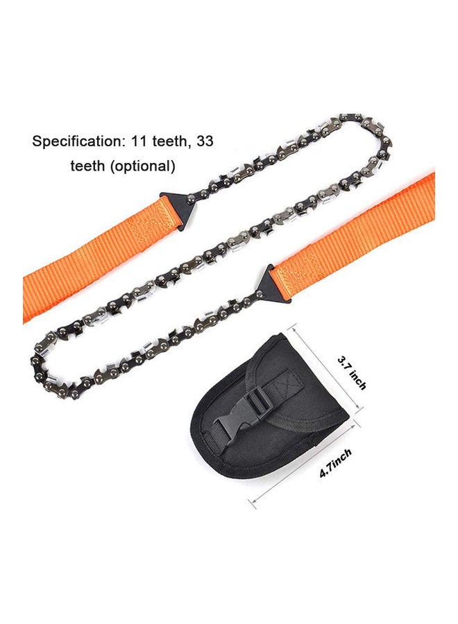 Portable Outdoor Survival Hand Zipper Saw Orange/Black 20x5x10cm