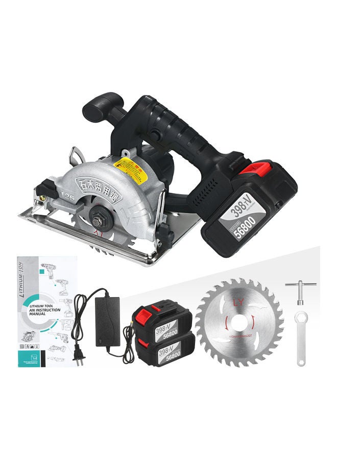 Cordless Circular Electric Saw With Accessories Black/Silver