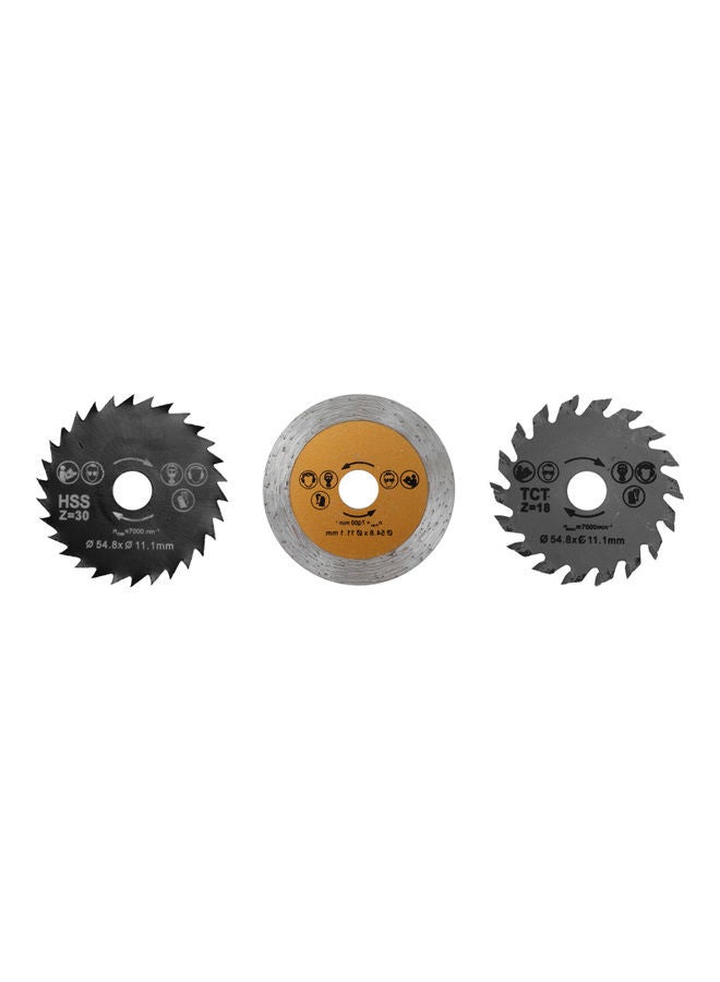 Multi-Functional Mini Circular Saw With Accessories Red/Silver/Black