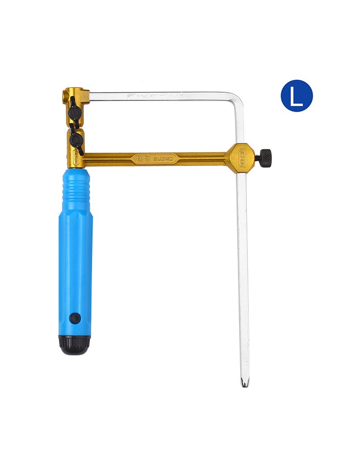 Adjustable Saw Frame Handsaw U-Shape Saw Bow Cutting Tool for Woodworking Handcraft Jewelry Making DIY Project 300mm Total Length Blue 23.0x15.5x3.5cm