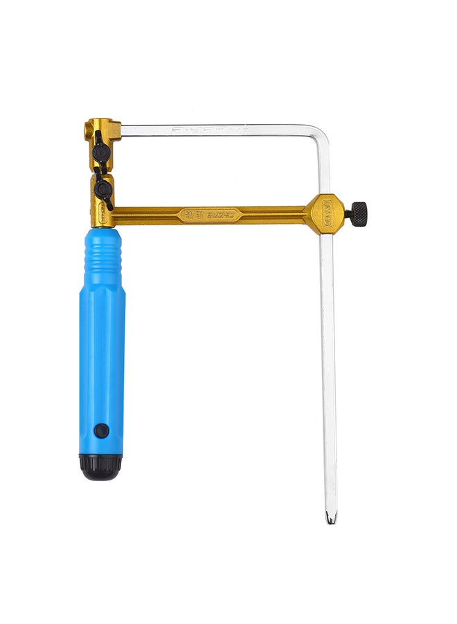 Adjustable Saw Frame Handsaw U-Shape Saw Bow Cutting Tool for Woodworking Handcraft Jewelry Making DIY Project 300mm Total Length Blue 23.0x15.5x3.5cm