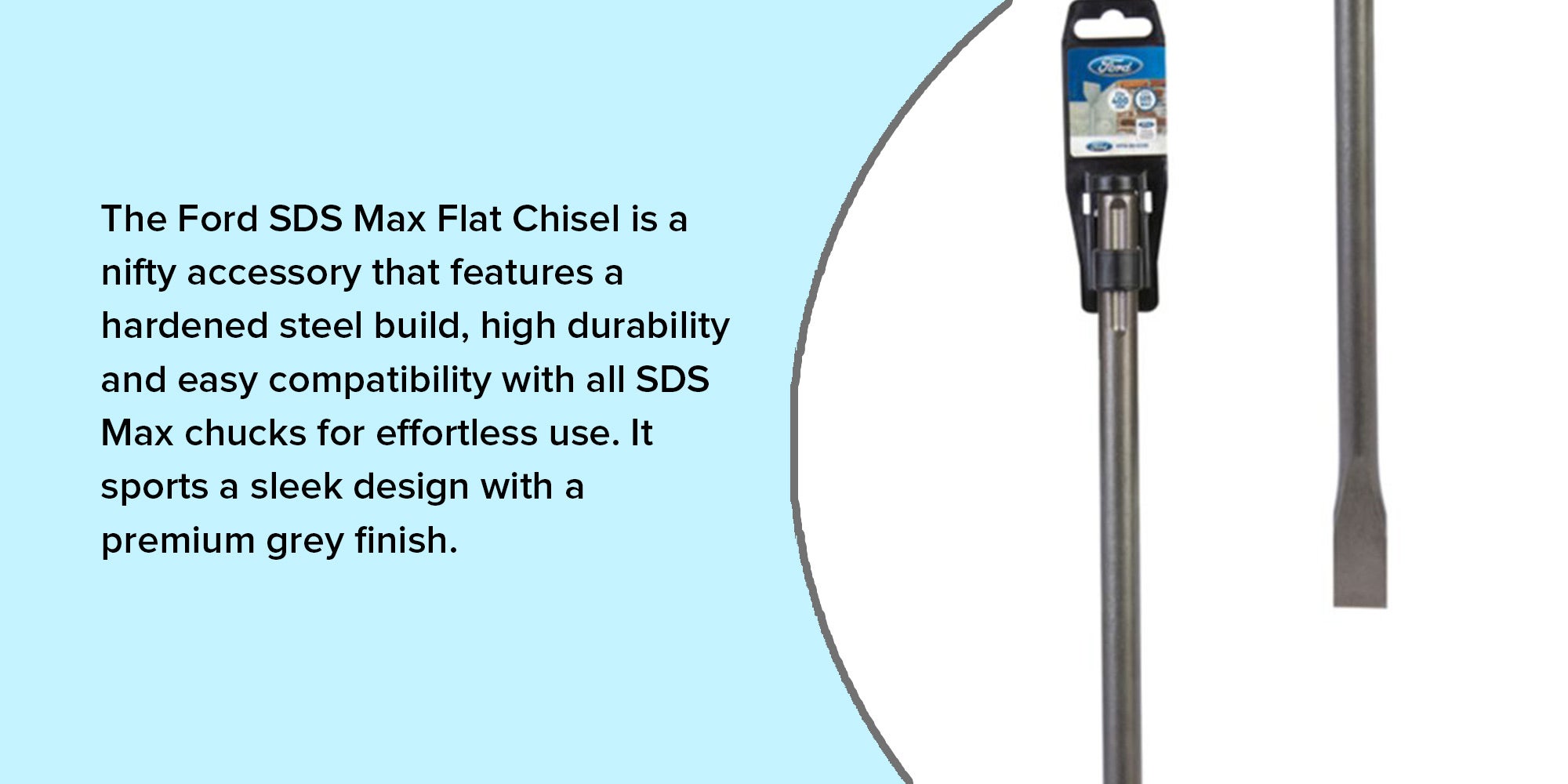 SDS Max Flat Chisel Grey