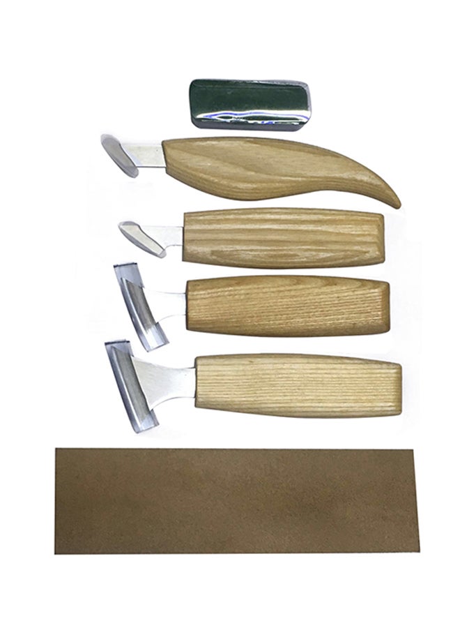 Pack Of 7 Woodcarving Chisels Set Multicolour 0.28kg