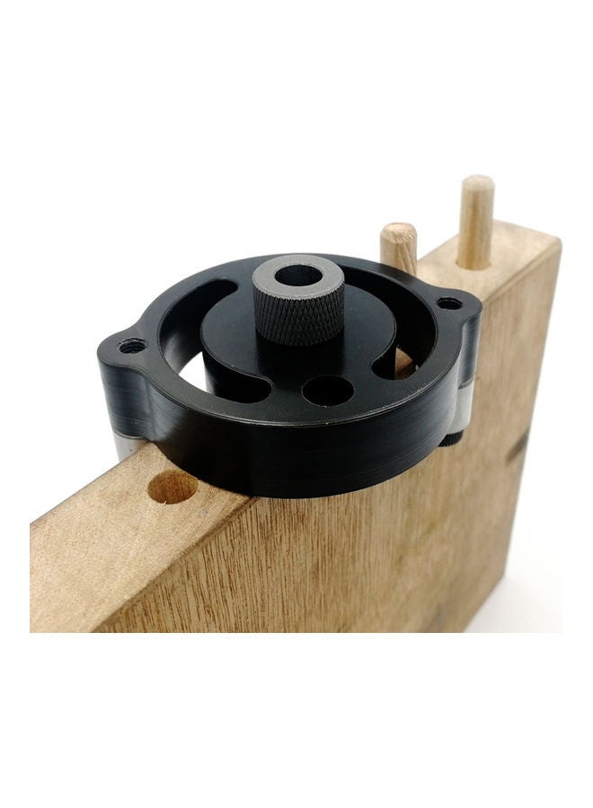 Self-centering Dowel Jig Wood Panel Puncher Hole Black 6.1x5.1x6.1cm