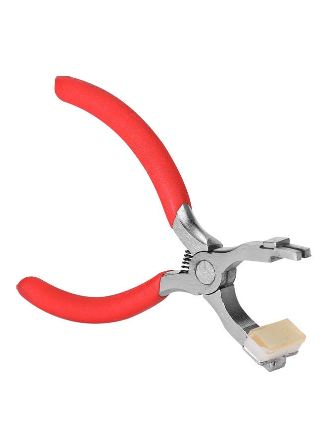 3-Piece Hole Puncher Set Red/Silver