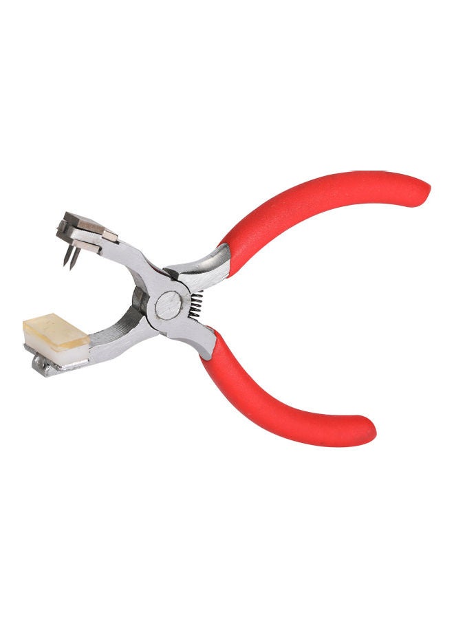 3-Piece Hole Puncher Set Red/Silver