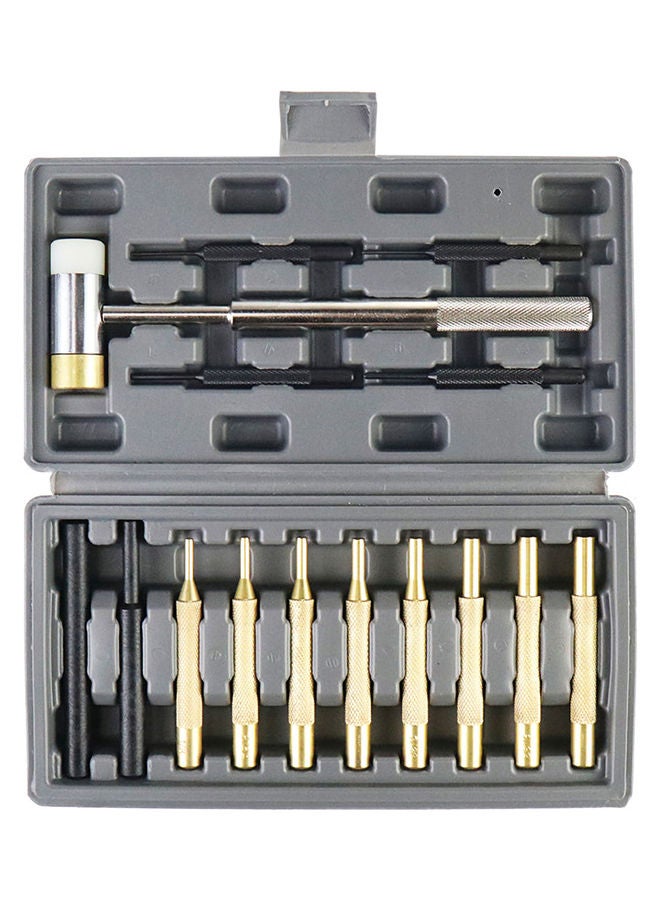 15-Pieces Punch Set For Watch Jewelry And Craft Multicolour 22.00X4.00X11.50