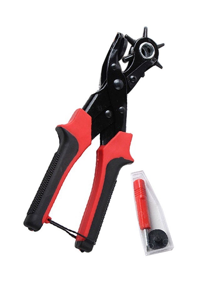 Professional Belt Hole Puncher Hand Machine Black/Red 250mm