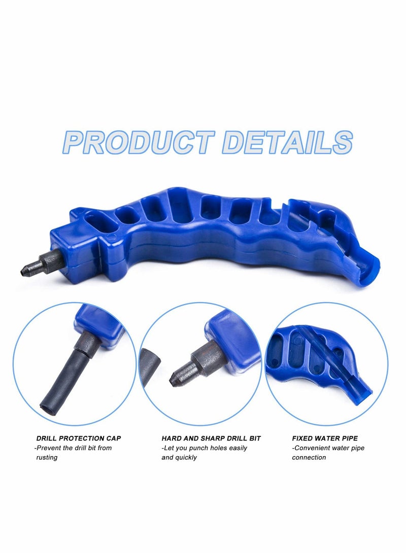 Drip Irrigation Hole Punch Tool Sets, 2-in-One Tube Outdoor Pipe Hand for 16/20mm PE Opening (Pro Sets)