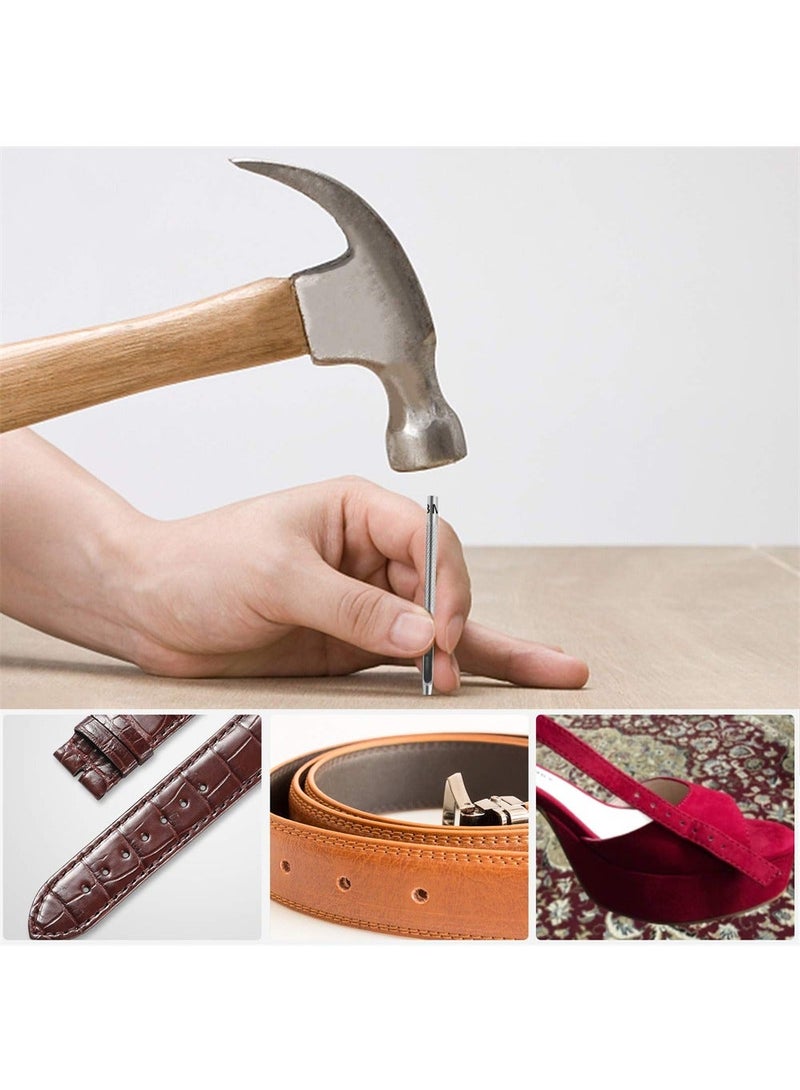 Leather Hole Punch, 6Pcs DIY Punch Tool, Stitching Round Hollow for Watch Band, Leather, Gasket Belt, Fabric, Canvas Paper Plastics