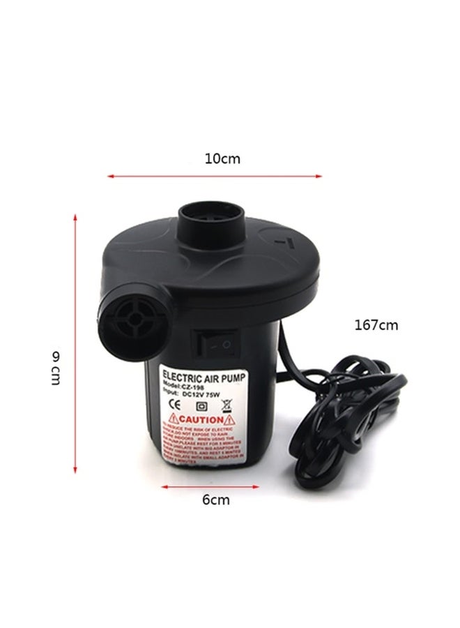 Portable Electric Multifunctional Air Pump 12x10x11.5 Black 10.5x9x9cm