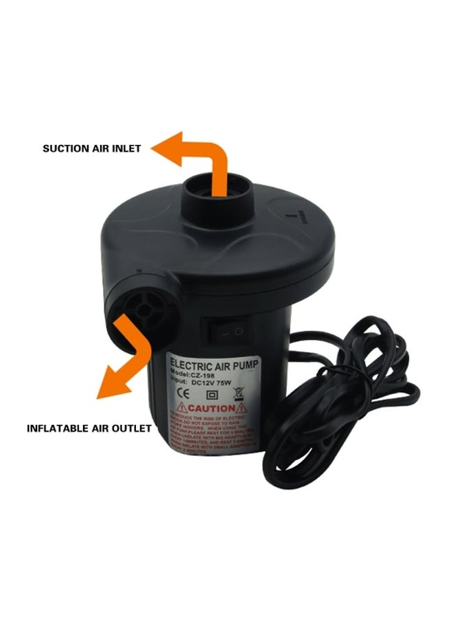 Portable Electric Multifunctional Air Pump 12x10x11.5 Black 10.5x9x9cm