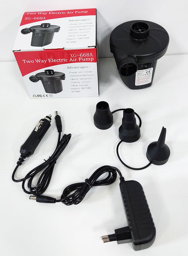 Portable Electric Multifunctional Air Pump 12x10x11.5 Black 10.5x9x9cm