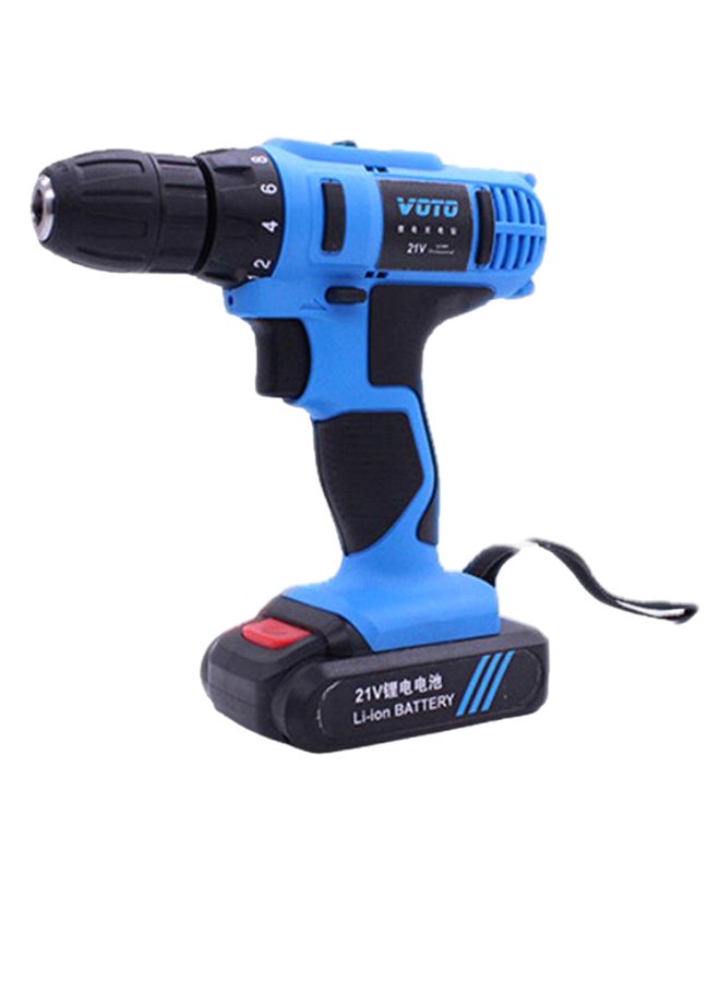 Rechargeable Electric Cordless Drill Machine Blue/Black