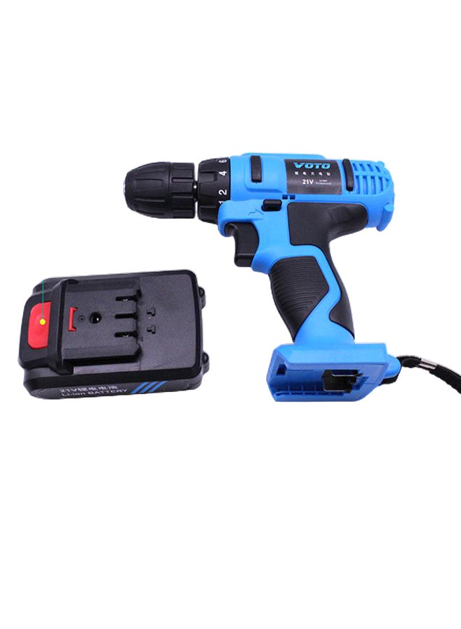 Rechargeable Electric Cordless Drill Machine Blue/Black