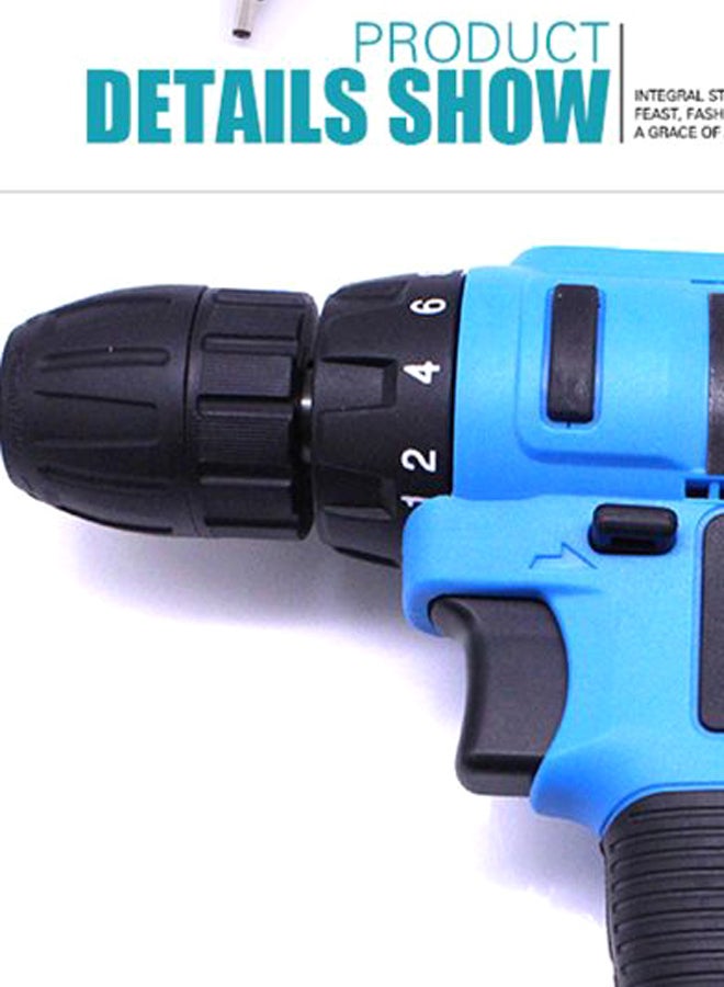 Rechargeable Electric Cordless Drill Machine Blue/Black