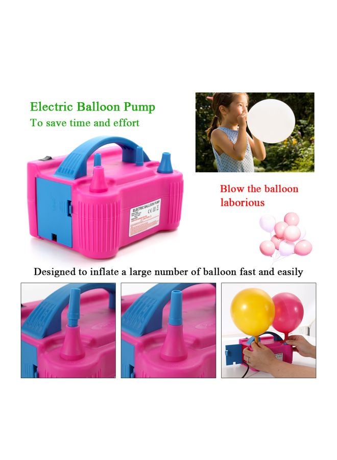 Multifunctional Electric Balloon Pump Pink/Blue 195x155x125mm