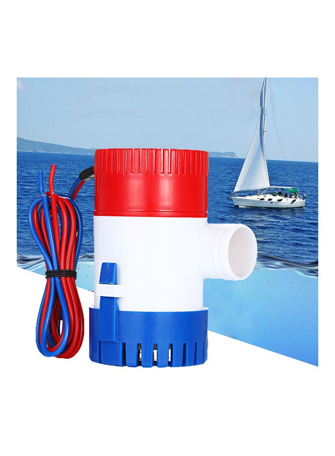 24V 750GPH Auto Bilge Pump With Float Switch Multicolour