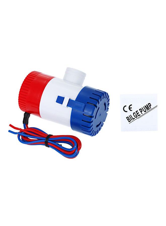 24V 750GPH Auto Bilge Pump With Float Switch Multicolour