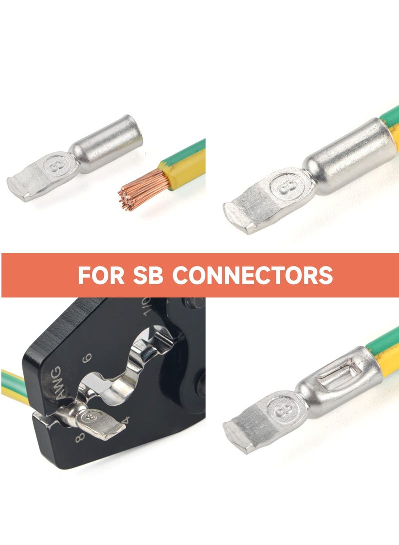 Battery Cable Crimping Tool for Power 50A & 75A Connectors, Anderson SB50 SB120 SB175 Connectors, AWG 8-1/0 Battery Cable Lugs - Professional Grade Crimper for Secure Power Connections
