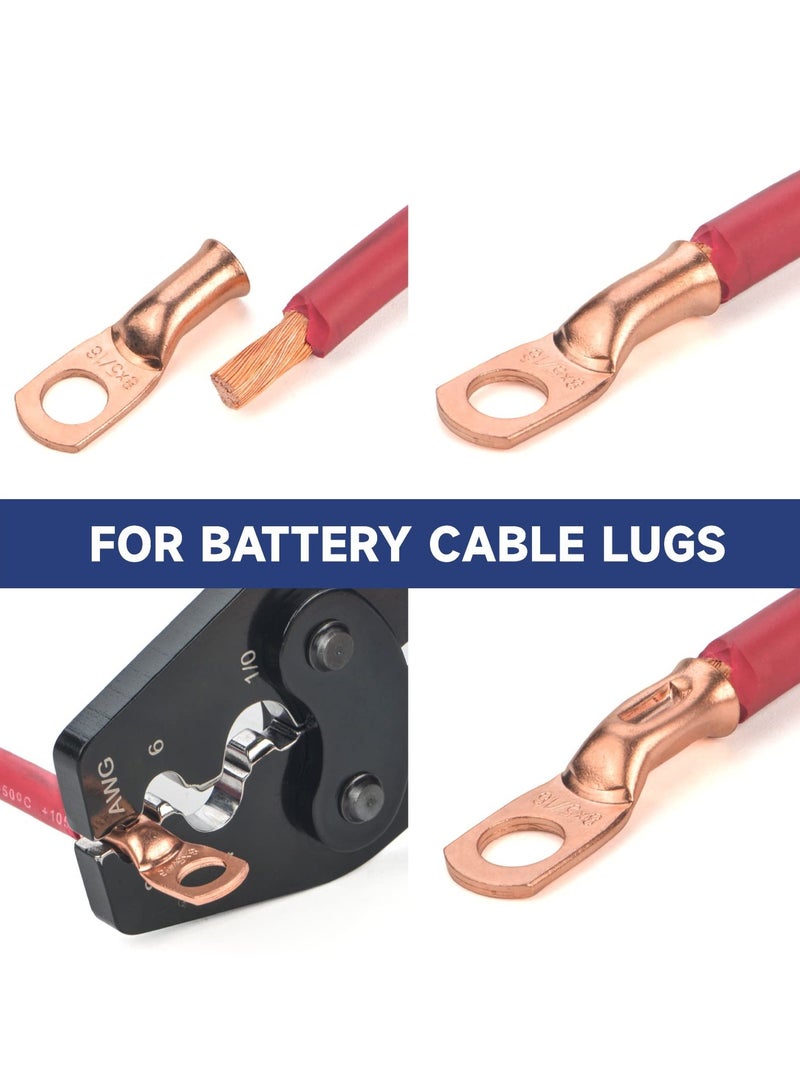 Battery Cable Crimping Tool for Power 50A & 75A Connectors, Anderson SB50 SB120 SB175 Connectors, AWG 8-1/0 Battery Cable Lugs - Professional Grade Crimper for Secure Power Connections
