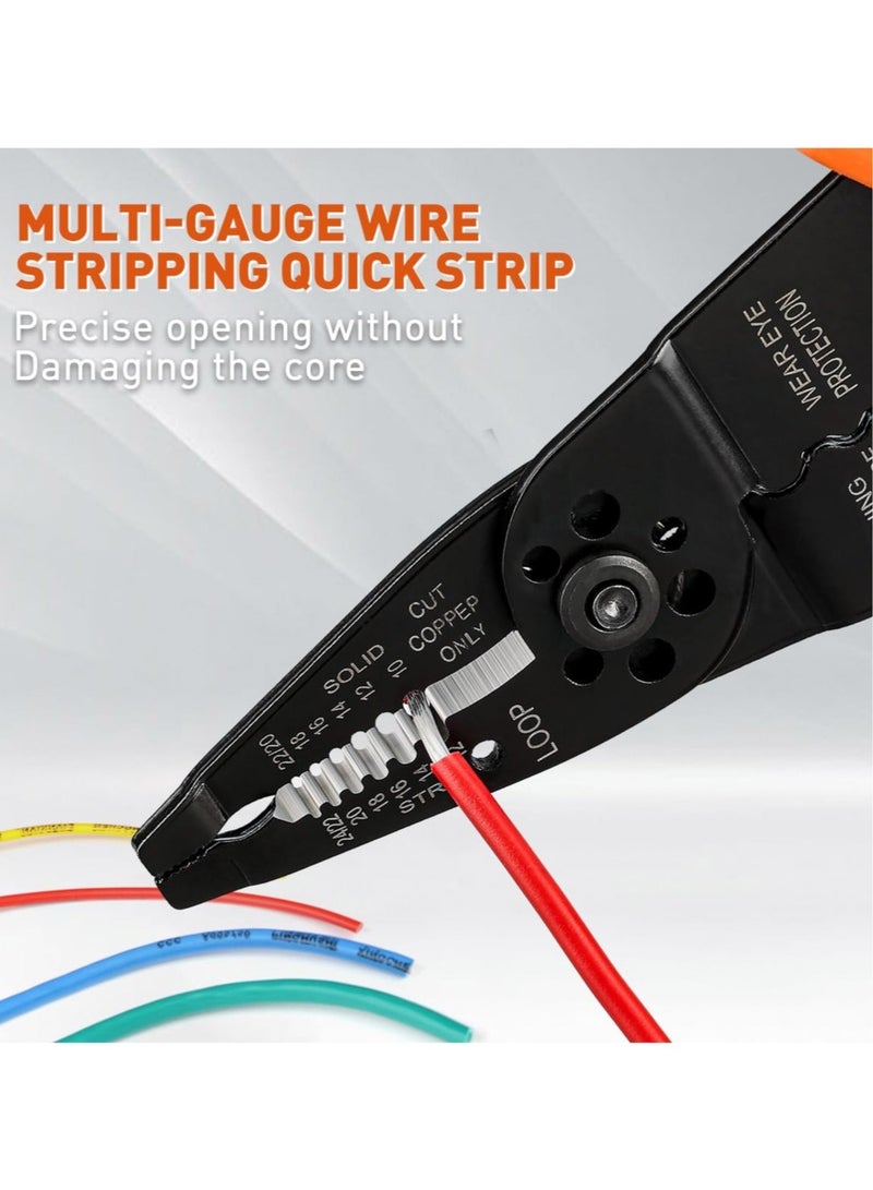 Multipurpose Stripper, Crimper, Cutter, 5-in-1 Compact Electricians Pliers Cable Strippers, Home Repair Tool