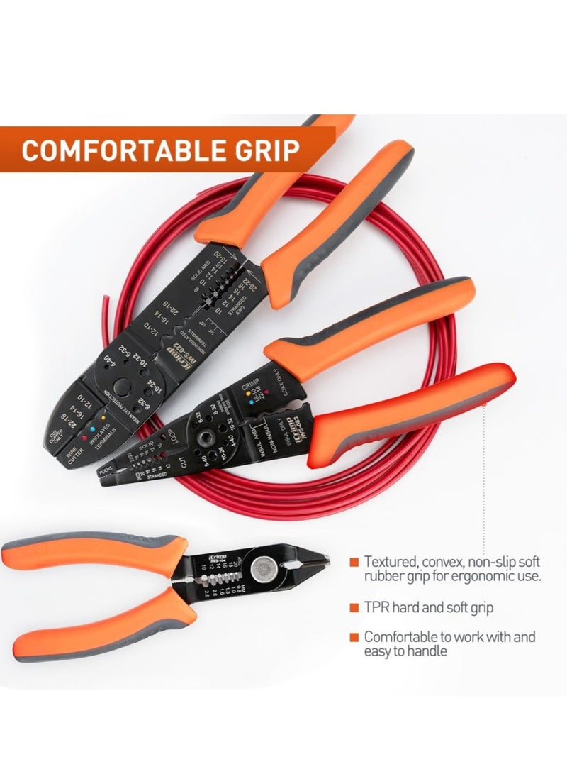 Multipurpose Stripper, Crimper, Cutter, 5-in-1 Compact Electricians Pliers Cable Strippers, Home Repair Tool