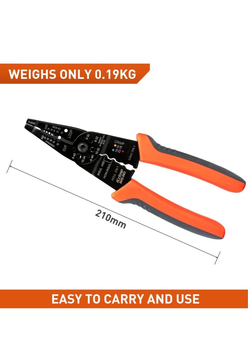Multipurpose Stripper, Crimper, Cutter, 5-in-1 Compact Electricians Pliers Cable Strippers, Home Repair Tool