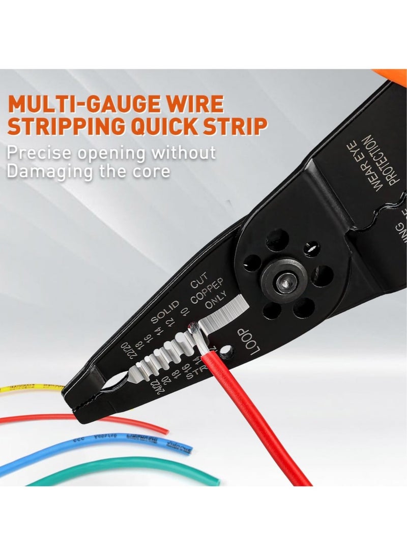 Multipurpose Stripper, Crimper, Cutter, 5-in-1 Compact Electricians Pliers Cable Strippers, Home Repair Tool