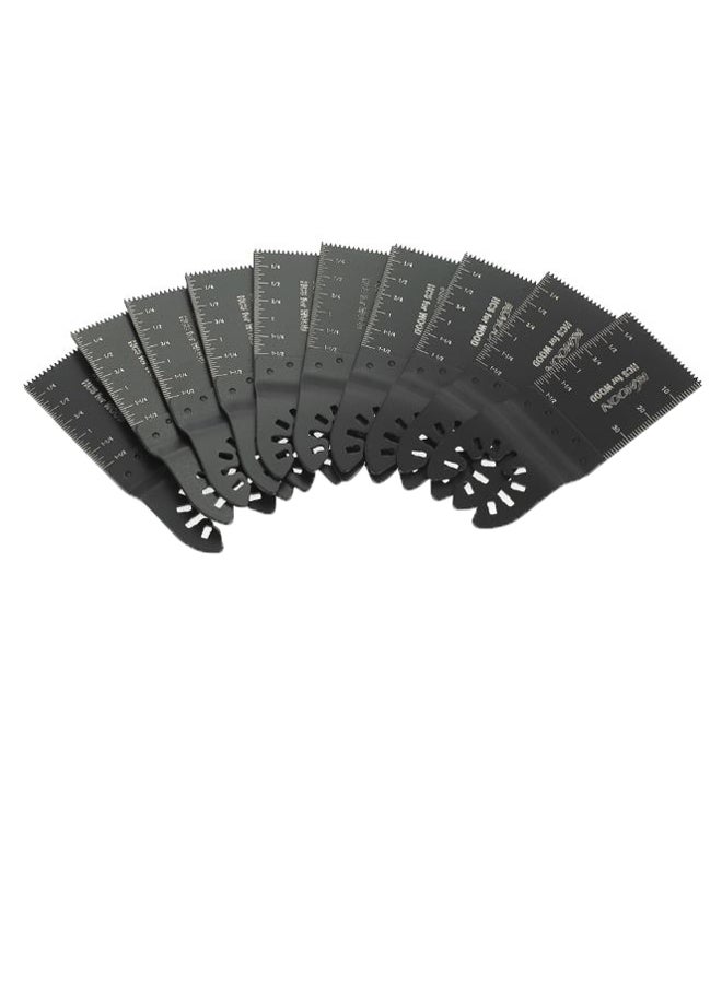 10-Piece Mix Oscillating Blade Set Black