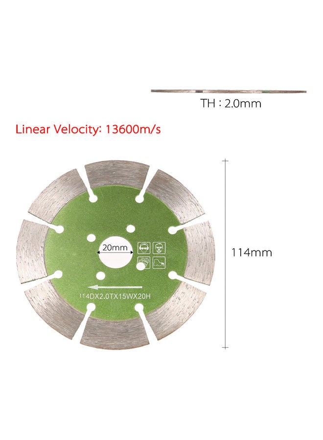 Dry Cutting Diamond Cutting Blade Green 11.6x0.3x11.6cm