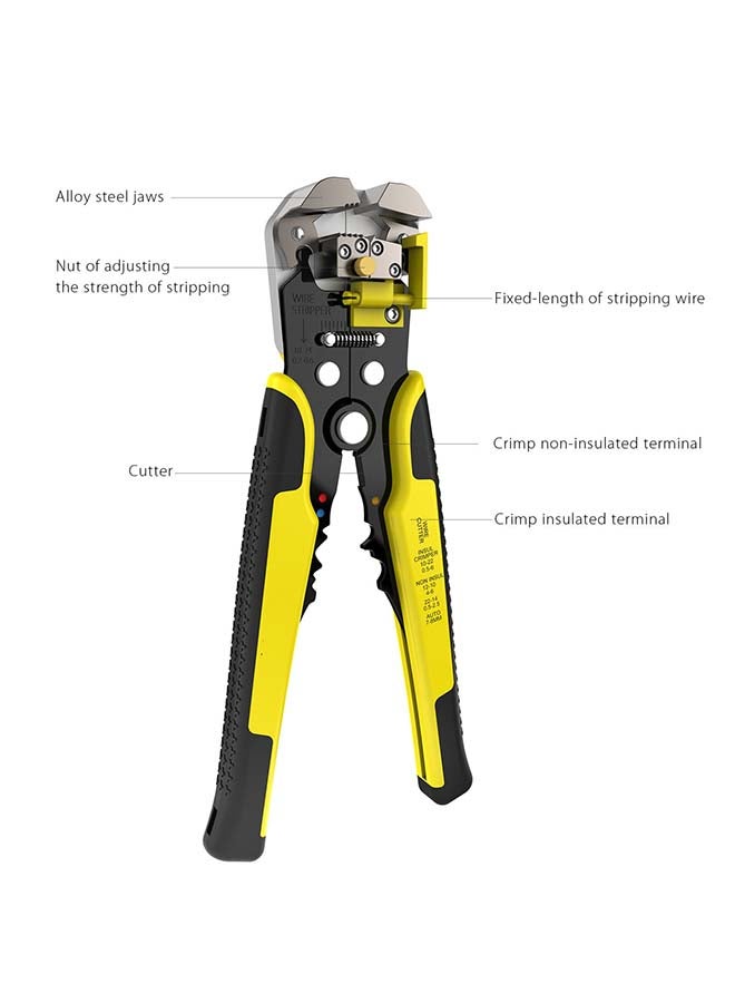 3-Piece 4-In-1 Wire Crimpers Tool Multicolour 28.00x6.00x14.50centimeter