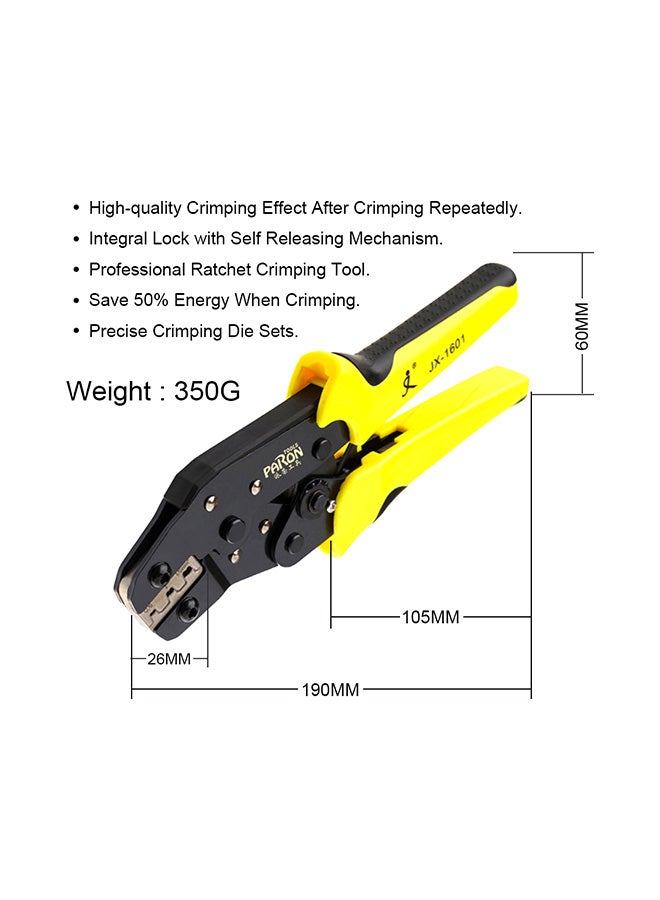 JX-48B Professional Engineering Wire Crimpers Black/Yellow 25.5x2.5x10.5centimeter