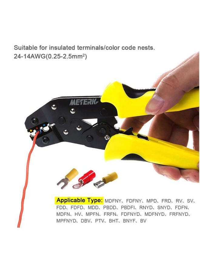 Professional Wire Crimper Yellow/Black 19x8x2centimeter