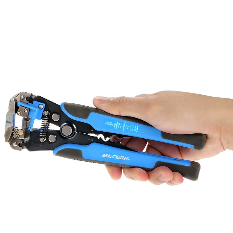 Multifunctional Adjustable Cable Wire Stripper Crimping Tool Blue 28.00 X 1.50 X 12.50cm