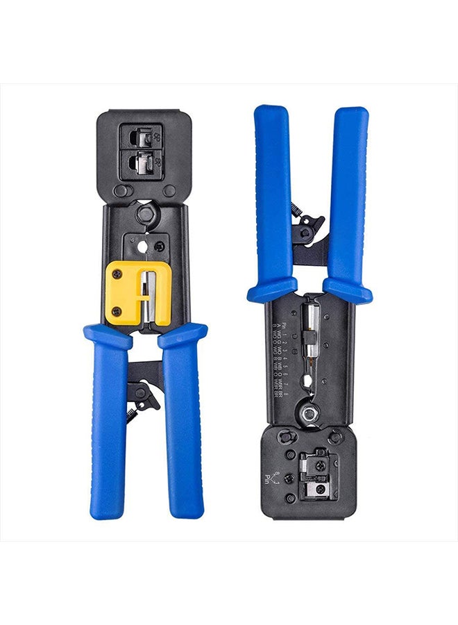 RJ45 Multi-Functional Cable Cutter Crimp Tool Black/Blue