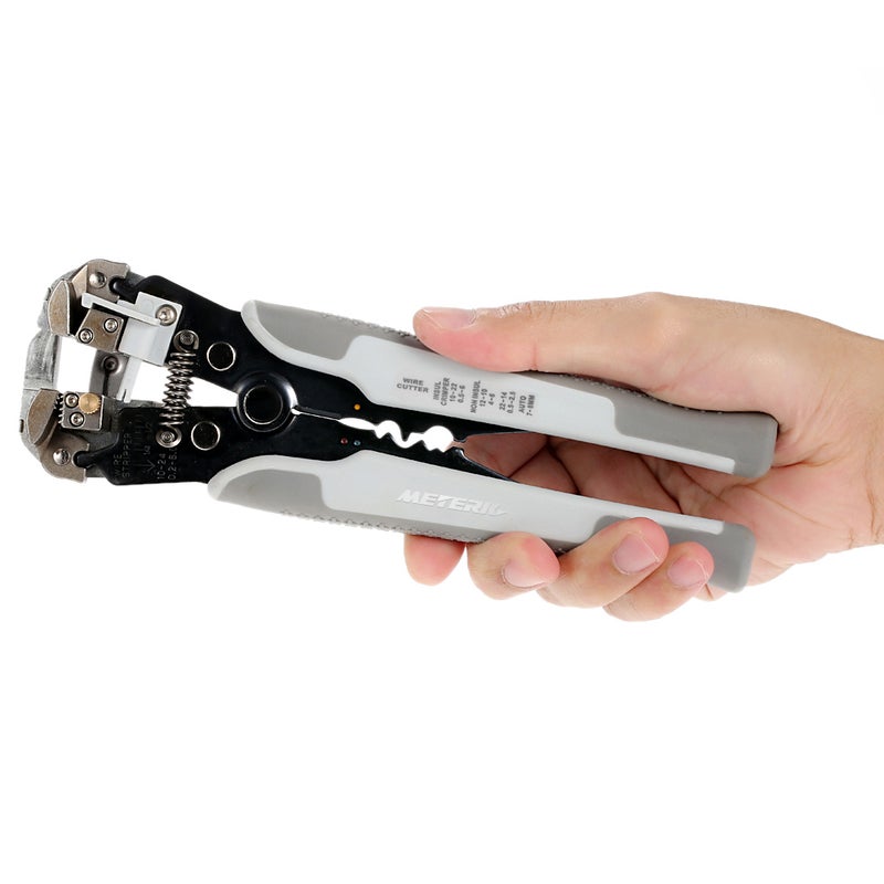 Multifunctional Adjustable Cable Wire Stripper Crimping Tool Grey 28.00 X 1.50 X 12.50cm