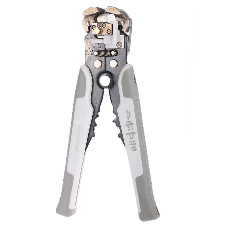 Multifunctional Adjustable Cable Wire Stripper Crimping Tool Grey 28.00 X 1.50 X 12.50cm