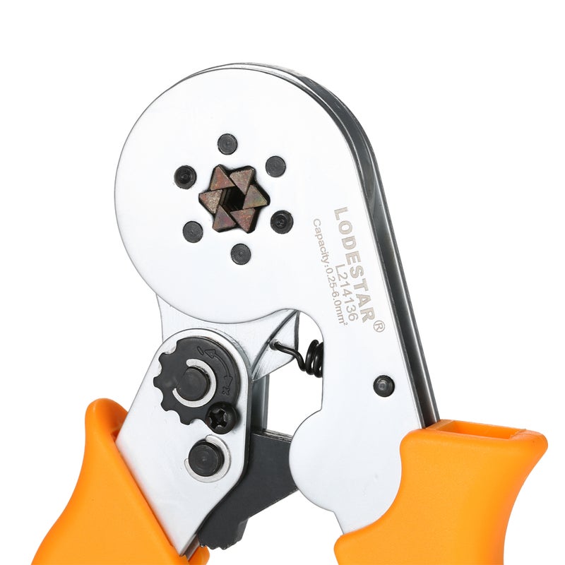 Professional Wire Press Pliers Crimping Tool Orange/Silver 25 x 2.40 x 10.20cm