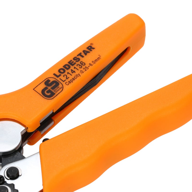 Professional Wire Press Pliers Crimping Tool Orange/Silver 25 x 2.40 x 10.20cm