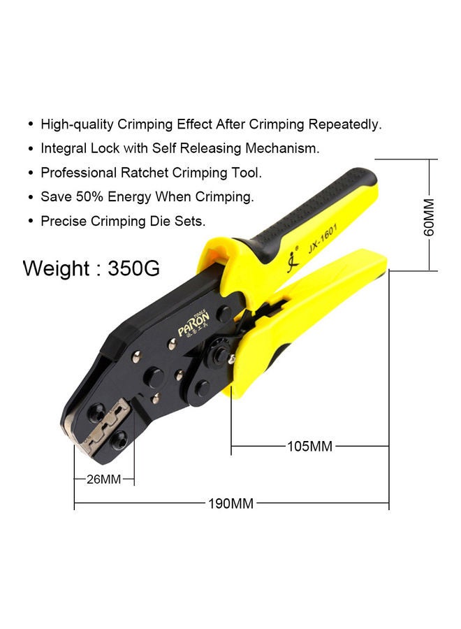 Professional Wire Crimpers Yellow/Black 25.5x2.5x10.5cm