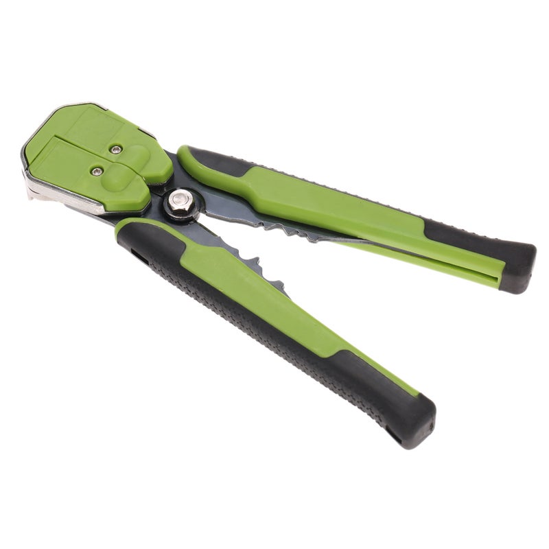 Multifunctional Adjustable Cable Wire Stripper Crimping Tool Green 28.00 X 1.50 X 12.50