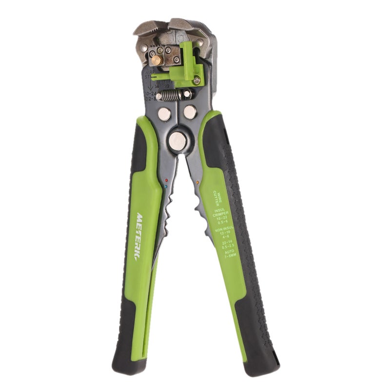 Multifunctional Adjustable Cable Wire Stripper Crimping Tool Green 28.00 X 1.50 X 12.50