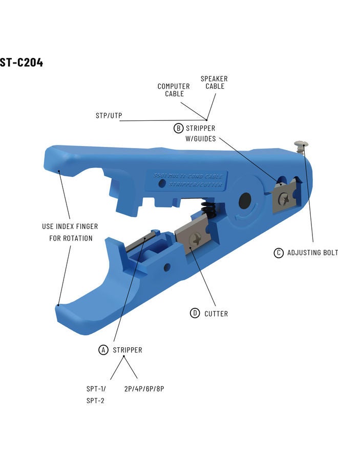 All In One Crimping Tool Set Black/Blue 0.4kg