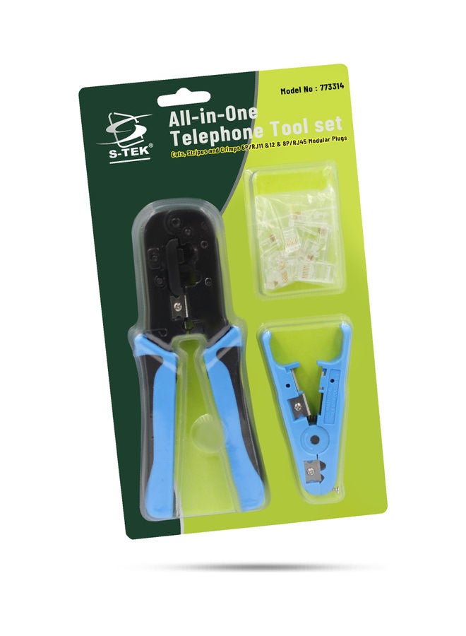 All In One Crimping Tool Set Black/Blue 0.4kg