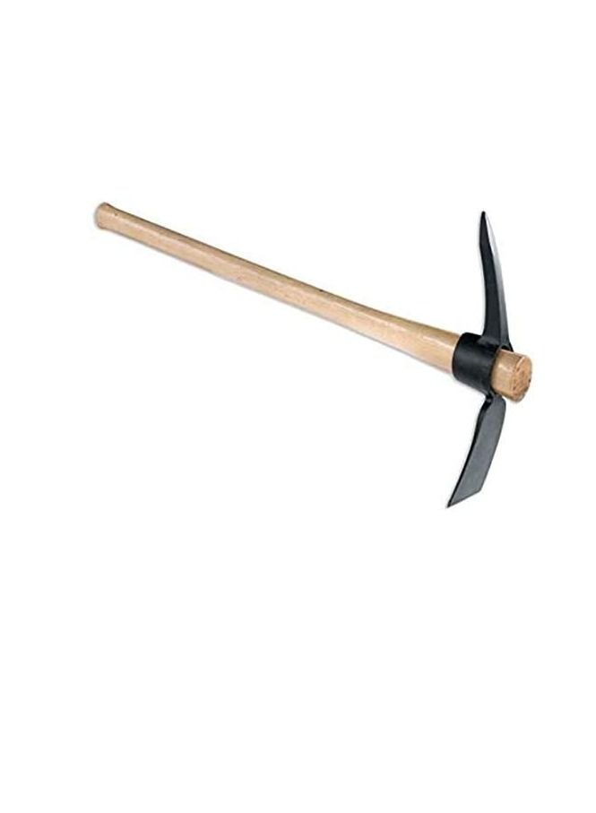 High Quality Multi function Pickaxe + Handle for Gardening Camping Farming Outdoor (Wood Handle)